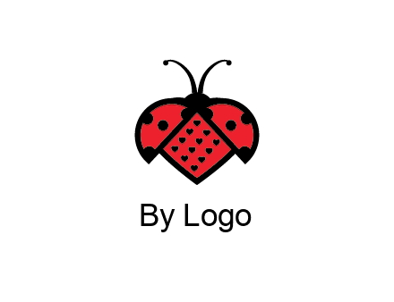 ladybug with heart signs in them