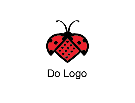 ladybug with heart signs in them