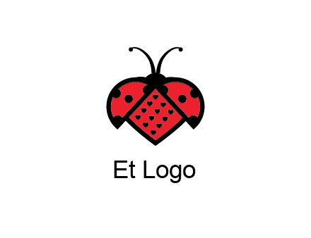 ladybug with heart signs in them