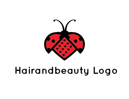 ladybug with heart signs in them