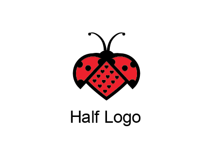 ladybug with heart signs in them