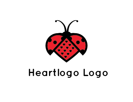 ladybug with heart signs in them