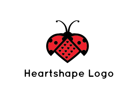 ladybug with heart signs in them