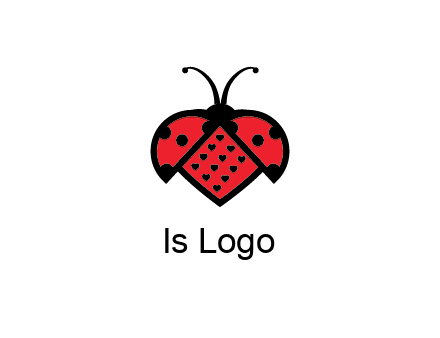 ladybug with heart signs in them