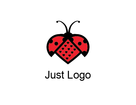 ladybug with heart signs in them