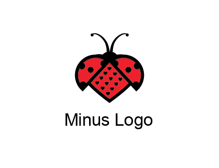 ladybug with heart signs in them