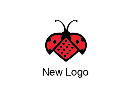 ladybug with heart signs in them