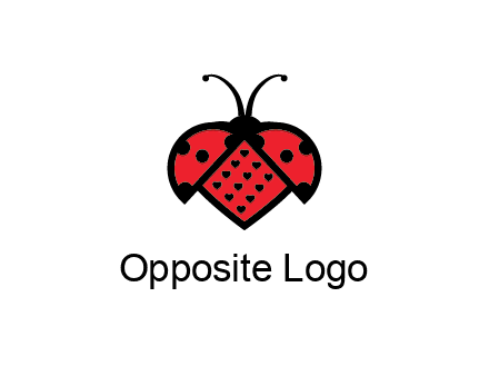 ladybug with heart signs in them