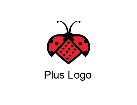 ladybug with heart signs in them