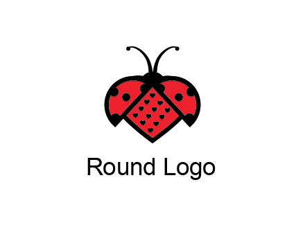 ladybug with heart signs in them