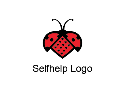 ladybug with heart signs in them