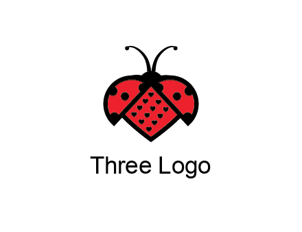 ladybug with heart signs in them
