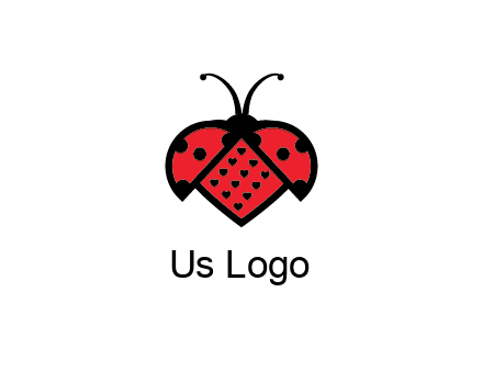 ladybug with heart signs in them