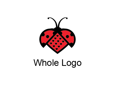 ladybug with heart signs in them