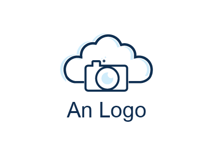 line art cloud behind camera