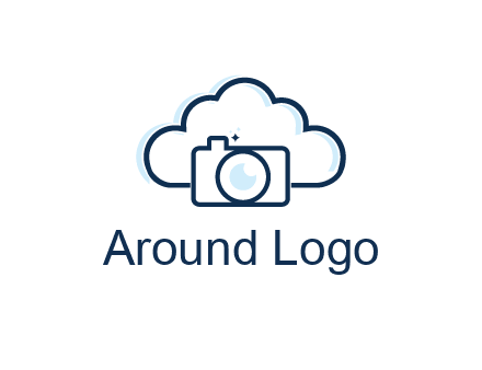 line art cloud behind camera