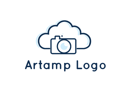 line art cloud behind camera