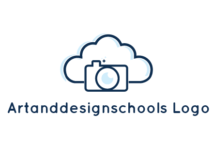 line art cloud behind camera