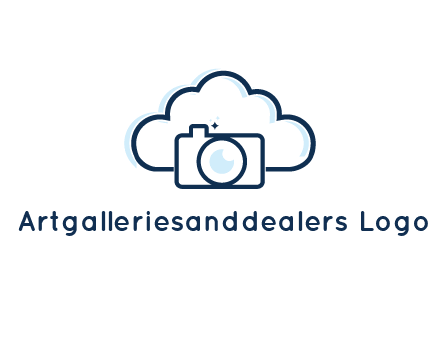 line art cloud behind camera
