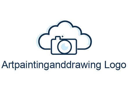 line art cloud behind camera