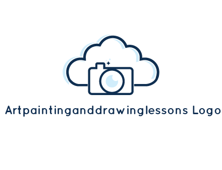 line art cloud behind camera