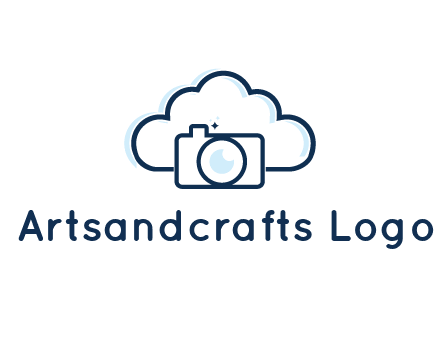 line art cloud behind camera
