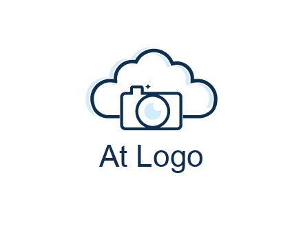 line art cloud behind camera