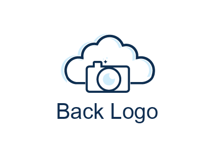 line art cloud behind camera