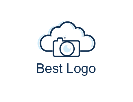 line art cloud behind camera