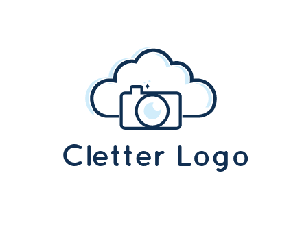 line art cloud behind camera