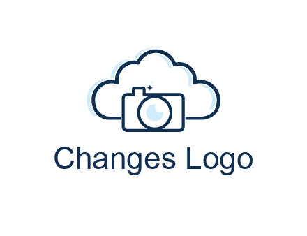 line art cloud behind camera
