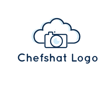 line art cloud behind camera