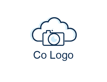 line art cloud behind camera