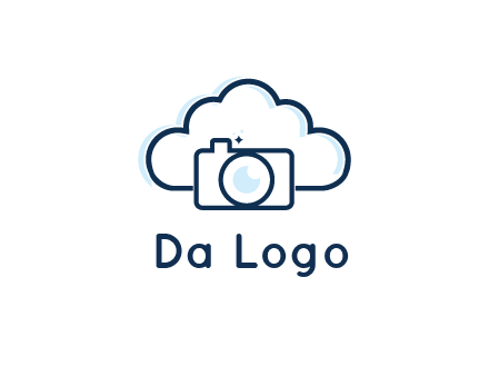 line art cloud behind camera