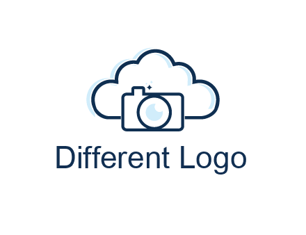 line art cloud behind camera