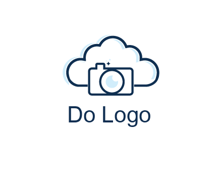 line art cloud behind camera