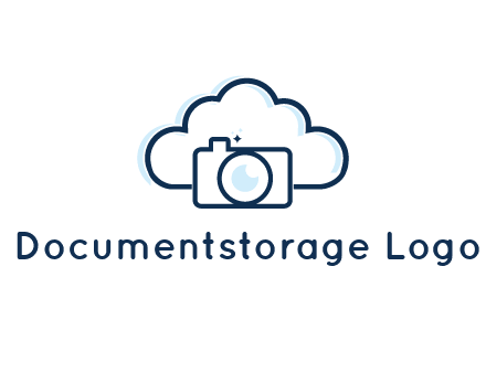 line art cloud behind camera