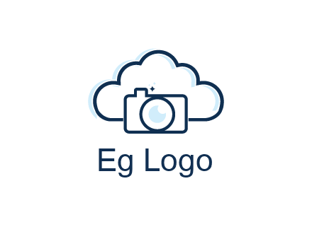 line art cloud behind camera