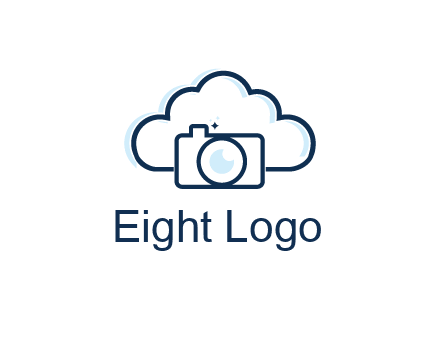 line art cloud behind camera