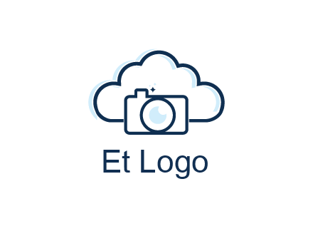 line art cloud behind camera