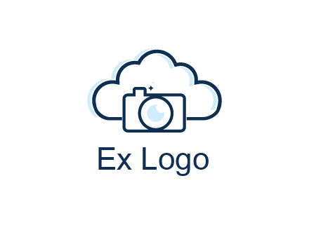 line art cloud behind camera