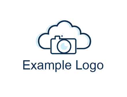 line art cloud behind camera