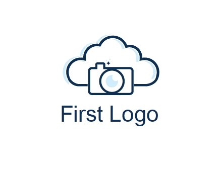 line art cloud behind camera
