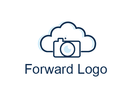 line art cloud behind camera