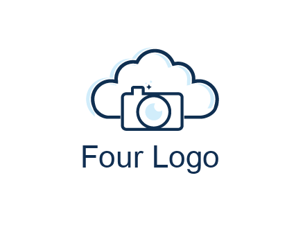 line art cloud behind camera