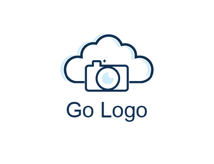 line art cloud behind camera