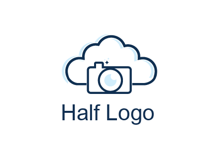 line art cloud behind camera