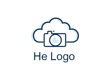 line art cloud behind camera
