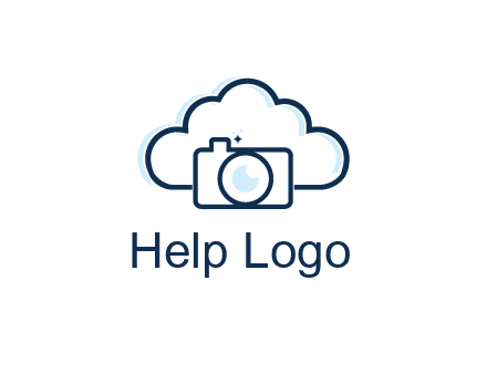 line art cloud behind camera