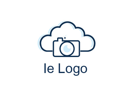 line art cloud behind camera
